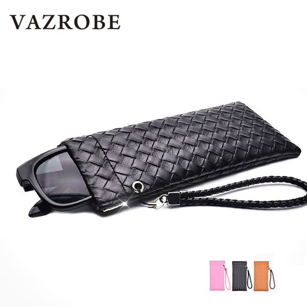 vazrobe spectacles cases pu leather sunglasses bags portable soft vintage high-grade woven strap brand quality t200505
vazrobe spectacles cases pu leather sunglasses bags portable soft vintage high-grade woven strap brand quality t200505