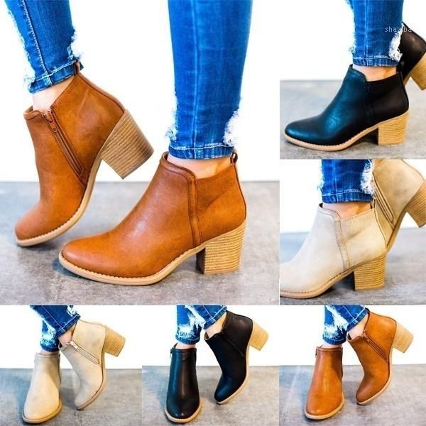boots 2021 casual style women ankle autumn winter high thick heel cool basic leather shoes a8971, Black
boots 2021 casual style women ankle autumn winter high thick heel cool basic leather shoes a8971, Black