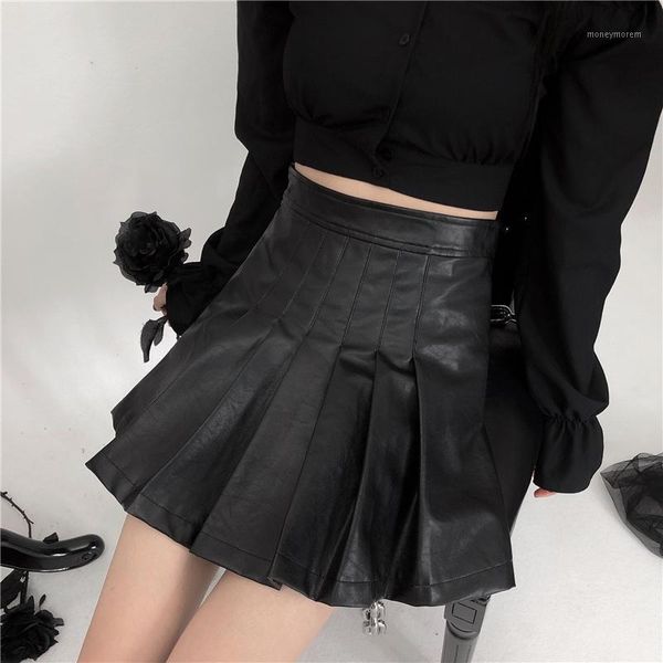 skirts autumn winter korean retro pleated short skirt ins dark trend pu small leather a-line with hip1, Black
skirts autumn winter korean retro pleated short skirt ins dark trend pu small leather a-line with hip1, Black