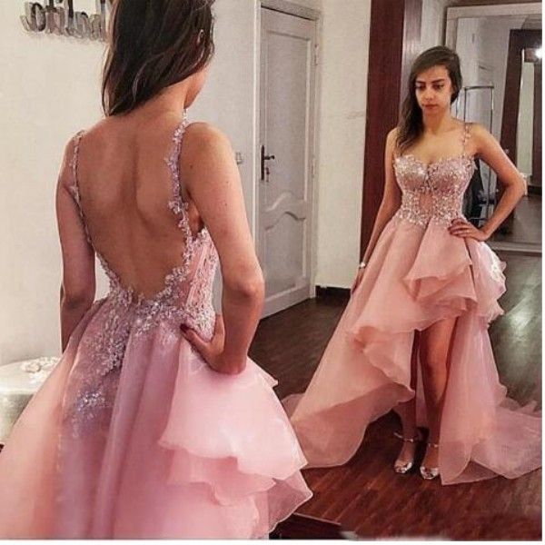 2021 high low pink prom dresses backless spaghetti straps beaded lace applique tiered organza plus size evening gowns formal occasion, Black;red
2021 high low pink prom dresses backless spaghetti straps beaded lace applique tiered organza plus size evening gowns formal occasion, Black;red