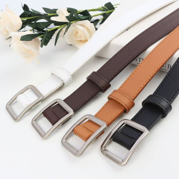 non-perforated square buckle ladies belt female simple joker korea retro fashion decorative casual belt female korean students, Black;brown
non-perforated square buckle ladies belt female simple joker korea retro fashion decorative casual belt female korean students, Black;brown