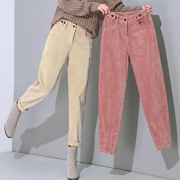 women's jeans ladies fall/winter daddy pants loose corduroy harem high waist elastic carrot casual, Blue
women's jeans ladies fall/winter daddy pants loose corduroy harem high waist elastic carrot casual, Blue