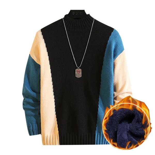 men's sweaters autumn winter mens o-neck pullover warm patchwork slim fit soft no yq long sleeve clothes knitted casual male sweater pu, White;black
men's sweaters autumn winter mens o-neck pullover warm patchwork slim fit soft no yq long sleeve clothes knitted casual male sweater pu, White;black