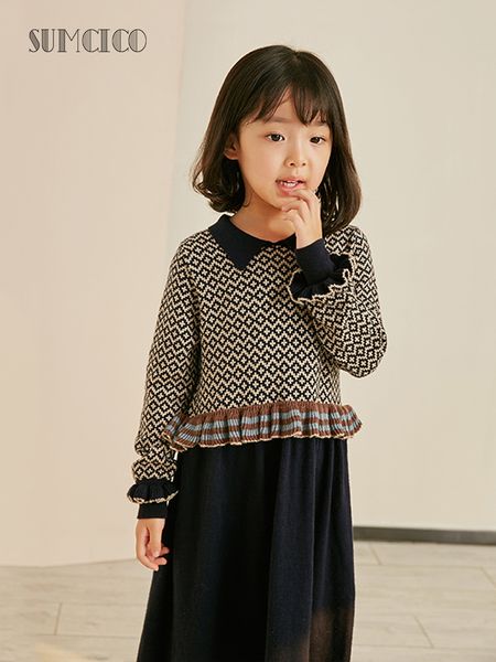 sumcico 2020 latest girl's wool cotton ruffle geometric pattern vintage style dress baby's soft knitted dress daywear age 2- lj200, Red;yellow
sumcico 2020 latest girl's wool cotton ruffle geometric pattern vintage style dress baby's soft knitted dress daywear age 2- lj200, Red;yellow