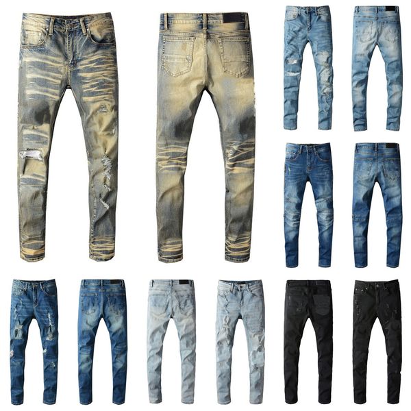 mens fashion skinny classic jeans pencil pants casual slim biker jeans denim knee hole hiphop designer ripped pants washed, Blue
mens fashion skinny classic jeans pencil pants casual slim biker jeans denim knee hole hiphop designer ripped pants washed, Blue
