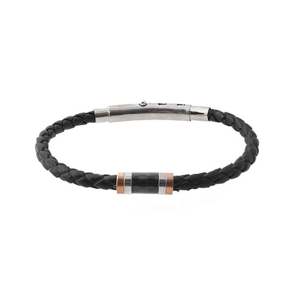 charm bracelets runda fashion men's black braided leather bracelet rose gold plated carbon fiber bead stainless steel jewelry, Golden;silver
charm bracelets runda fashion men's black braided leather bracelet rose gold plated carbon fiber bead stainless steel jewelry, Golden;silver