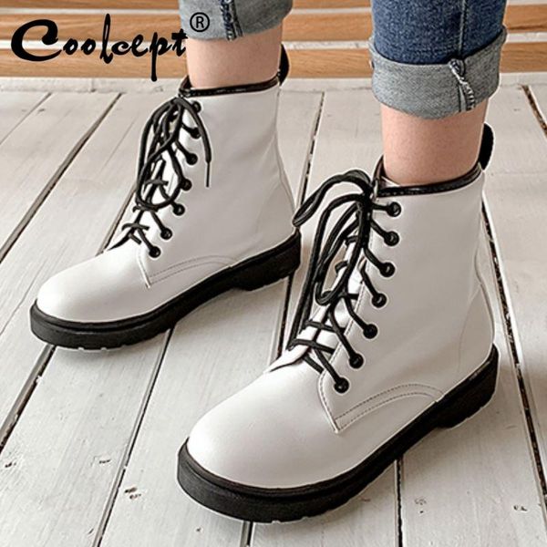 coolcept women ankle boots cross strap fashion flats winter shoes woman warm casual short boot office lady footwear size 33-43, Black
coolcept women ankle boots cross strap fashion flats winter shoes woman warm casual short boot office lady footwear size 33-43, Black