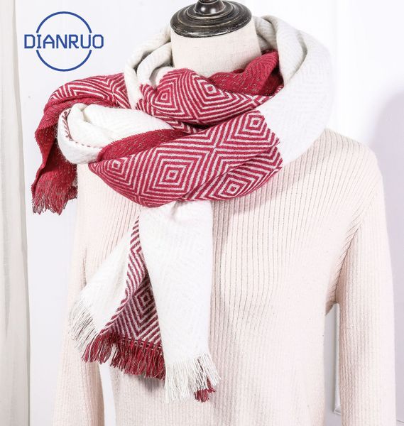 dianruo fashion winter new pashmina diamond scarf women warm design plaid shawl wrap thick knitted scarves female blanket r343 201026, Blue;gray
dianruo fashion winter new pashmina diamond scarf women warm design plaid shawl wrap thick knitted scarves female blanket r343 201026, Blue;gray