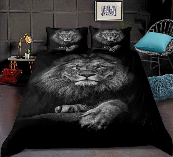 black lion pattern duvet cover set 3d lifelike animal print bedding set soft microfiber bedspread 3pcs bedclothes
black lion pattern duvet cover set 3d lifelike animal print bedding set soft microfiber bedspread 3pcs bedclothes