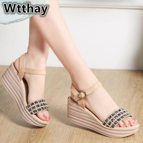 2020 new summer women flat sandals shoes women fashion wedges platform sandalias buckle sandals high heels weave strap1, Black
2020 new summer women flat sandals shoes women fashion wedges platform sandalias buckle sandals high heels weave strap1, Black