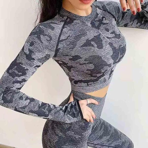 yoga outfits set women seamless fitness clothing sport long sleeves camouflage gym leggings pants suit workout sportswear, White;red
yoga outfits set women seamless fitness clothing sport long sleeves camouflage gym leggings pants suit workout sportswear, White;red