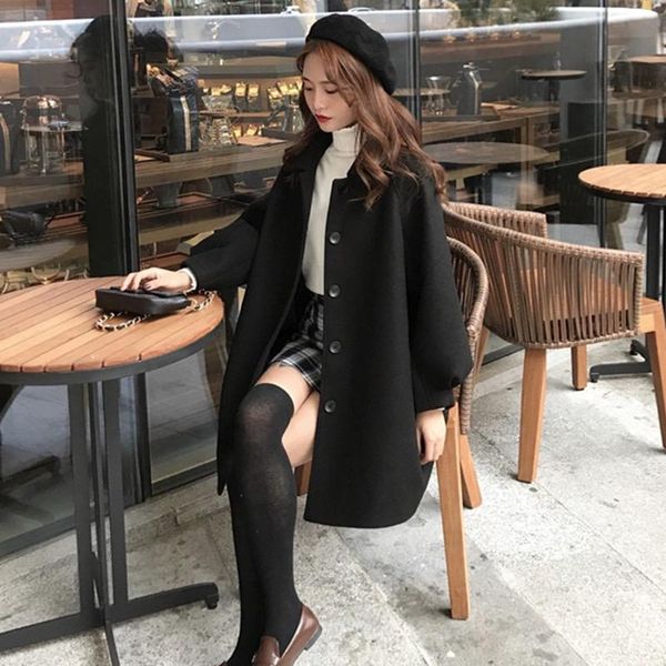 women's trench coats airgracias winter coat single-breasted outwear lantern sleeves loose classic all-match woolen casual ladies, Tan;black
women's trench coats airgracias winter coat single-breasted outwear lantern sleeves loose classic all-match woolen casual ladies, Tan;black