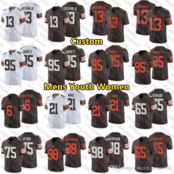 cleveland browns 13 odell beckham jr 6 baker mayfield 95 myles garrett 24 nick chubb mens football jerseys, Black;red
cleveland browns 13 odell beckham jr 6 baker mayfield 95 myles garrett 24 nick chubb mens football jerseys, Black;red