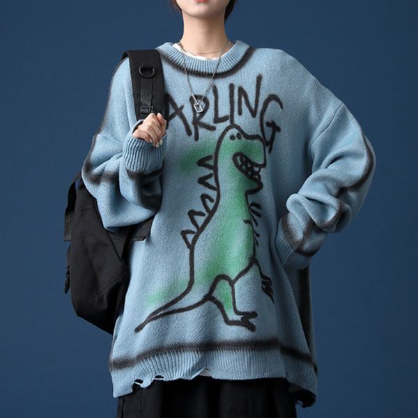 2021 new hip torn male sweater woman couples fashion dinosaur graffiti printing clothing winter sweaters sweat 96iu, White;black
2021 new hip torn male sweater woman couples fashion dinosaur graffiti printing clothing winter sweaters sweat 96iu, White;black