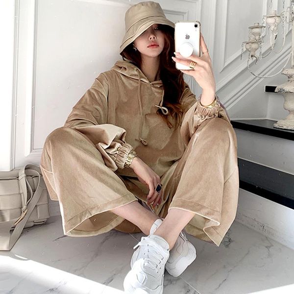 women's tracksuits women tracksuit two piece set long sleeve loose hoodie and high waist sweatpant wide leg pant casual 2 plus size, Gray
women's tracksuits women tracksuit two piece set long sleeve loose hoodie and high waist sweatpant wide leg pant casual 2 plus size, Gray