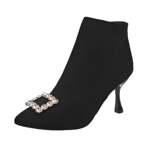 sagace women's boots ankle boots for women pointed stiletto casual single women side zipper short shoes mujer, Black
sagace women's boots ankle boots for women pointed stiletto casual single women side zipper short shoes mujer, Black
