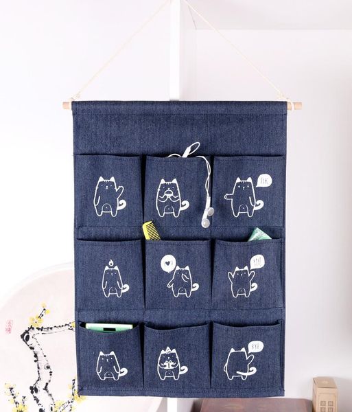cotton linen hanging storage bag 9 pockets wall mounted wardrobe hanging bag wall pouch cosmetic toys organizer multi colors
cotton linen hanging storage bag 9 pockets wall mounted wardrobe hanging bag wall pouch cosmetic toys organizer multi colors