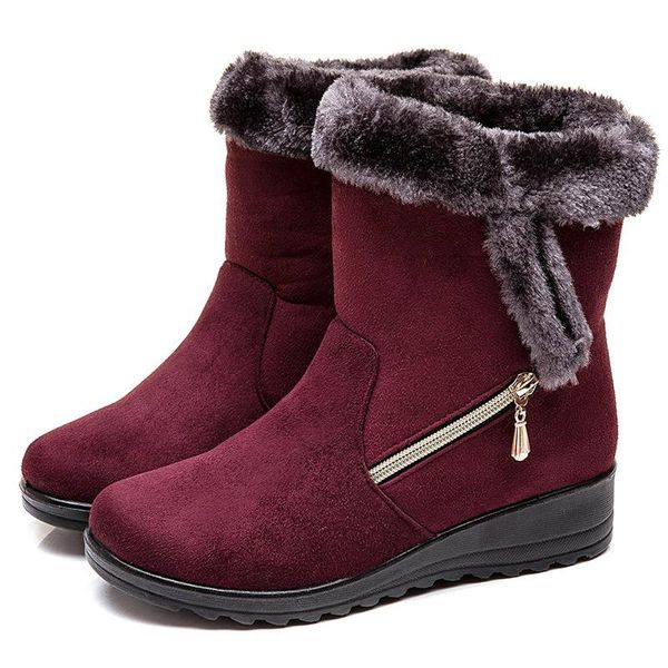 women boots faux suede winter boots shoes woman wedges heels snow mid calf winter shoes female booties, Black
women boots faux suede winter boots shoes woman wedges heels snow mid calf winter shoes female booties, Black