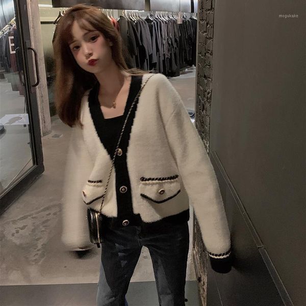 jxmyy loose women's lazy sweater cardigan autumn and winter 2020 new long-sleeved v-neck knitted jacket1, White
jxmyy loose women's lazy sweater cardigan autumn and winter 2020 new long-sleeved v-neck knitted jacket1, White