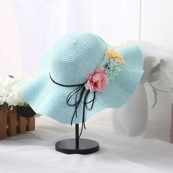 wide brim hats summer hat sun for women flowers decro uv protection girls foldable chapeau femme beach, Blue;gray
wide brim hats summer hat sun for women flowers decro uv protection girls foldable chapeau femme beach, Blue;gray