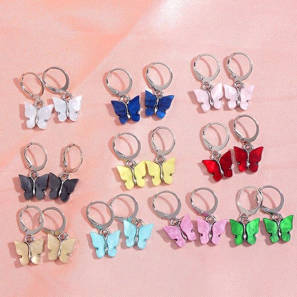 hoop & huggie 2pair/sets silver color acrylic butterfly drop earrings for women cute small animal fashion statement jewelry gift, Golden;silver
hoop & huggie 2pair/sets silver color acrylic butterfly drop earrings for women cute small animal fashion statement jewelry gift, Golden;silver