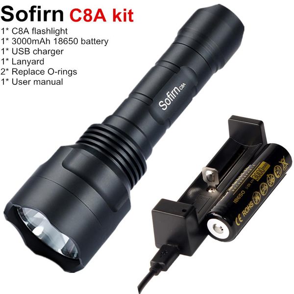 sofirn c8a kit тактический светодиодный фонарик 18650 cree xpl2 мощный 1750lm вспышка света высокой мощности фонарик с зарядным устройством
sofirn c8a kit тактический светодиодный фонарик 18650 cree xpl2 мощный 1750lm вспышка света высокой мощности фонарик с зарядным устройством