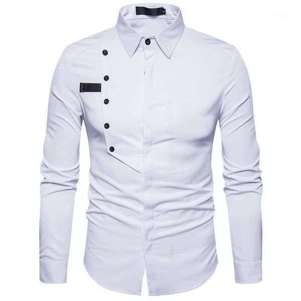 new men solid color personalized button design lapel long sleeve men designer casual male shirt fashion male shirts camisa1, White;black
new men solid color personalized button design lapel long sleeve men designer casual male shirt fashion male shirts camisa1, White;black