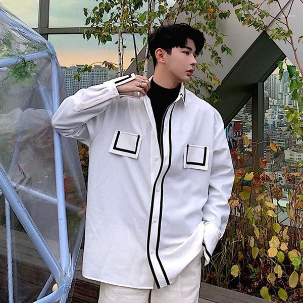 new male japan korea harajuku streetwear vintage fashion shirt men black splice side long sleeve casual shirt1, White;black
new male japan korea harajuku streetwear vintage fashion shirt men black splice side long sleeve casual shirt1, White;black