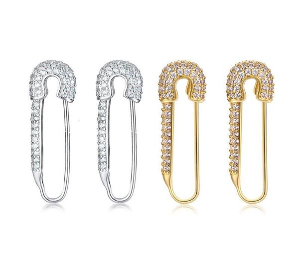 gold safety 925silver color pin earring black cz stone zircon stud earring for women charm11, Golden;silver
gold safety 925silver color pin earring black cz stone zircon stud earring for women charm11, Golden;silver