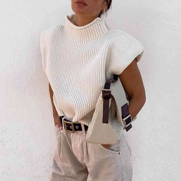 sleeveless sweaters fashion women elegant capable solid color vest pullover pull sans manches femme high collar sweater, White;black
sleeveless sweaters fashion women elegant capable solid color vest pullover pull sans manches femme high collar sweater, White;black