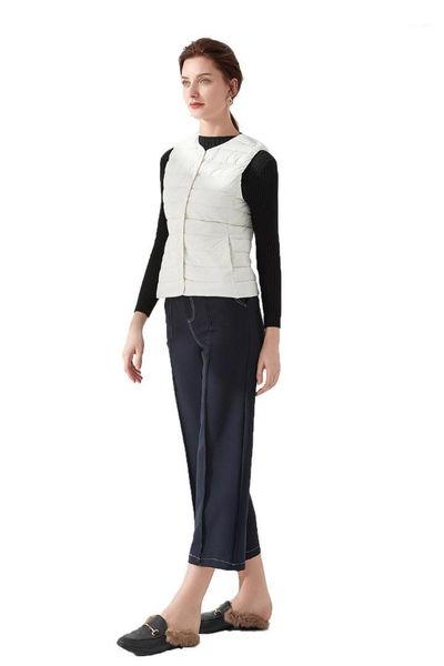 autumn winter light weight white duck down vest women o-neck ultra light warm waistcoat female sleeveless coat plus size1, Black 
autumn winter light weight white duck down vest women o-neck ultra light warm waistcoat female sleeveless coat plus size1, Black