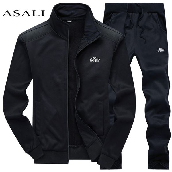 tracksuits men polyester sweatshirt sporting fleece gyms spring jacket + pants casual men's track suit sportswear fitness 201119, Gray
tracksuits men polyester sweatshirt sporting fleece gyms spring jacket + pants casual men's track suit sportswear fitness 201119, Gray