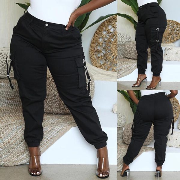 women's pants & capris 5xl plus size women cargo buckle ribbon high waist trousers streetwear goth pockets joggers ladies d30, Black;white
women's pants & capris 5xl plus size women cargo buckle ribbon high waist trousers streetwear goth pockets joggers ladies d30, Black;white