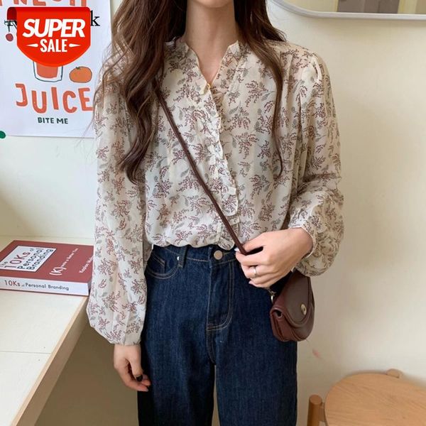 Autumn Cardigan Print Floral Women Shirts Sweet Slim Chiffon Blouse Women Puff Sleeve Korea Tops and Blouses Blusas 10314 #YB55, White
Autumn Cardigan Print Floral Women Shirts Sweet Slim Chiffon Blouse Women Puff Sleeve Korea Tops and Blouses Blusas 10314 #YB55, White
