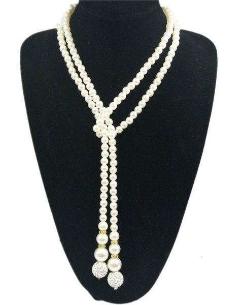 pearl fashion necklace jewelry women's anti round bead sweater chain necklace new women's jewelry, Silver
pearl fashion necklace jewelry women's anti round bead sweater chain necklace new women's jewelry, Silver