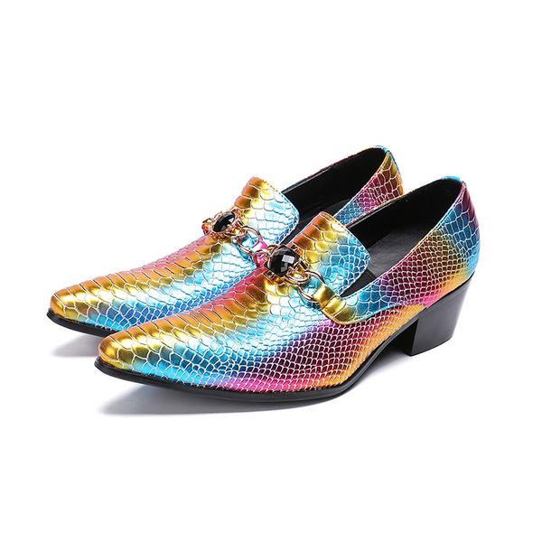 2020 high-heeled classic leather genuine rainbow stylish color men's wedding social shoes 5t5i, Black
2020 high-heeled classic leather genuine rainbow stylish color men's wedding social shoes 5t5i, Black