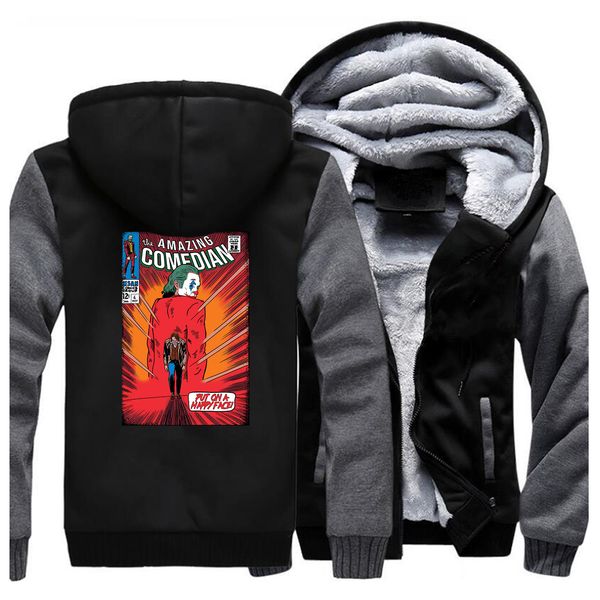 2020 new hoodie men joker joaquin jacket winter warm fleece hooded the amazing comedian hoodies sweatshirt thick coat streetwear, Black
2020 new hoodie men joker joaquin jacket winter warm fleece hooded the amazing comedian hoodies sweatshirt thick coat streetwear, Black