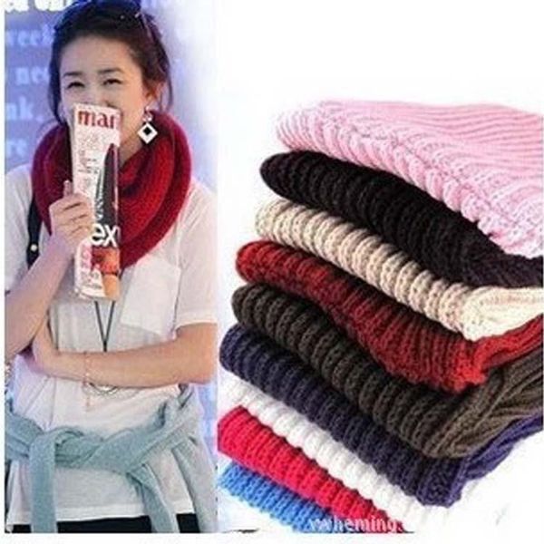 scarves luxury autumn winter knitted circle scarf wool women girls warm black ring shawls and wraps, Blue;gray
scarves luxury autumn winter knitted circle scarf wool women girls warm black ring shawls and wraps, Blue;gray