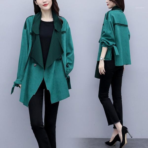 women mid-length irregular suede windbreaker 2020autumn winter new korean style loose comfortable slim fashion coat1, Black
women mid-length irregular suede windbreaker 2020autumn winter new korean style loose comfortable slim fashion coat1, Black