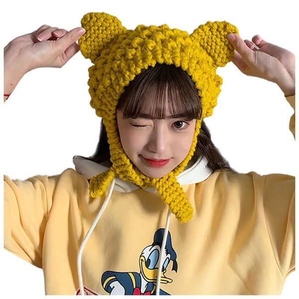 women winter warm cap all-match warm woolen cute knitted earmuffs vintage hat female spring vintage tweed retro crochet beanie, Blue;gray
women winter warm cap all-match warm woolen cute knitted earmuffs vintage hat female spring vintage tweed retro crochet beanie, Blue;gray