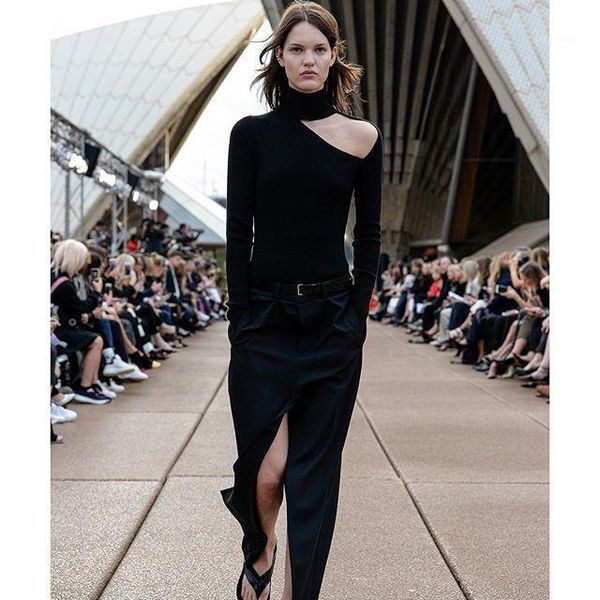 solid pullovers off the shoulder asymmetric design high collar long sleeve women crotch knitted women sweater jumpsuits1, White;black
solid pullovers off the shoulder asymmetric design high collar long sleeve women crotch knitted women sweater jumpsuits1, White;black