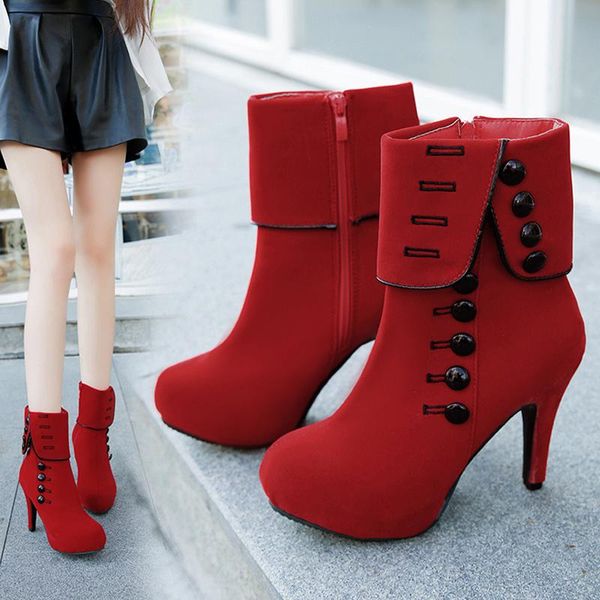 plus size ankle boots women platform high heels zipper shoes thick heel suede leathe boot ladies woman female footwear, Black
plus size ankle boots women platform high heels zipper shoes thick heel suede leathe boot ladies woman female footwear, Black