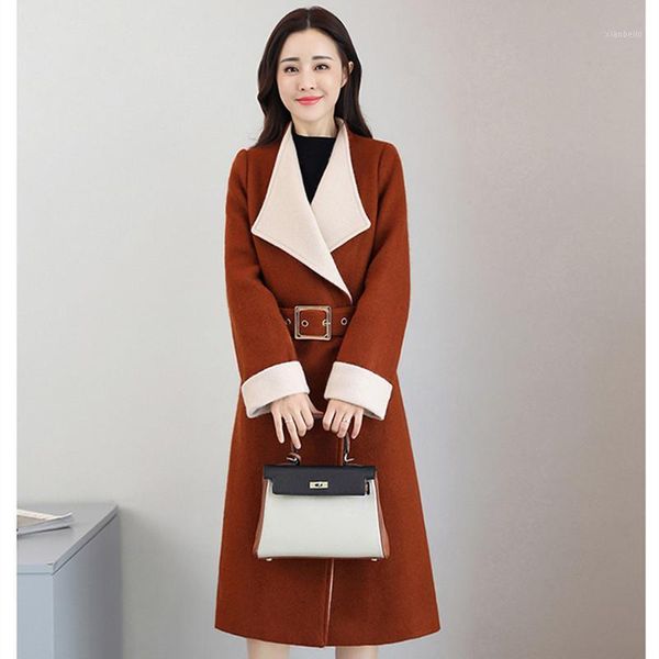 2020 elegant woolen coat jacket fashion women turn down collar slim was thin outwear autumn and winter new coat overcoat female1, Black
2020 elegant woolen coat jacket fashion women turn down collar slim was thin outwear autumn and winter new coat overcoat female1, Black