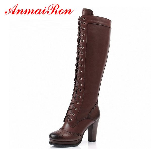 anmairon winter boots women thigh high boots new lace up knee corium boot women high heels retro knight boots 201114, Black
anmairon winter boots women thigh high boots new lace up knee corium boot women high heels retro knight boots 201114, Black