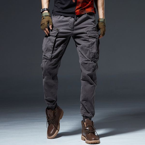men's cotton military cargo drawstring tactical pants trousers hip hop streetwear joggers men clothing, Black
men's cotton military cargo drawstring tactical pants trousers hip hop streetwear joggers men clothing, Black