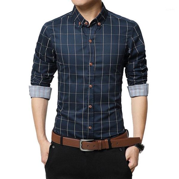 klv shirt mens new autumn men's slim long sleeve shirt plaid casual social blouse cotton england style1, White;black
klv shirt mens new autumn men's slim long sleeve shirt plaid casual social blouse cotton england style1, White;black