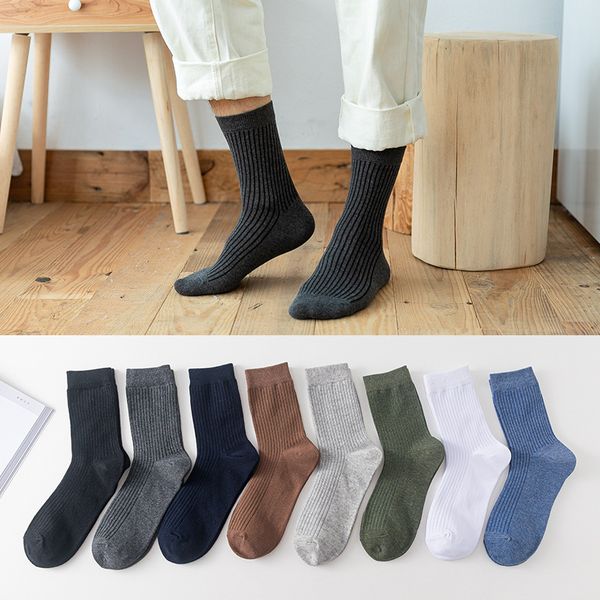 autumn winter socks man classic style middle cylinder sock solid color stripe vertical bar stockings reusable 2mh o2, Black
autumn winter socks man classic style middle cylinder sock solid color stripe vertical bar stockings reusable 2mh o2, Black
