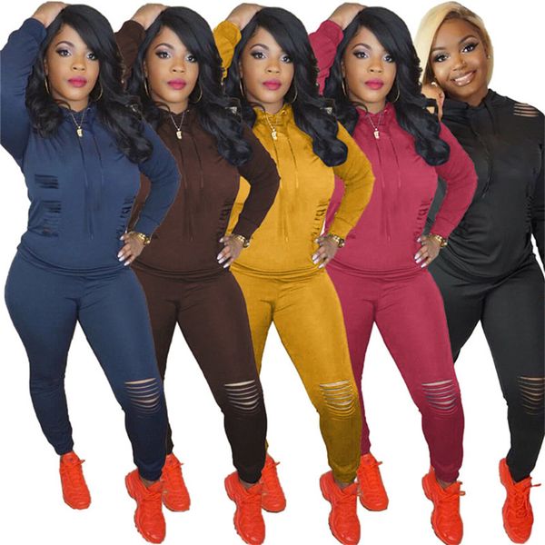women ripped 2 piece set hooded tracksuit long sleeve hoodies+leggings solid color jogger suit fall winter outfits casual sportswear 4122, White
women ripped 2 piece set hooded tracksuit long sleeve hoodies+leggings solid color jogger suit fall winter outfits casual sportswear 4122, White