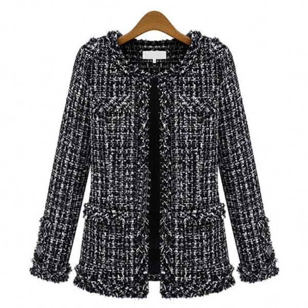 brand with fund autumn and winter short loose coat black and white check suit-dress will code self-cultivation small real
brand with fund autumn and winter short loose coat black and white check suit-dress will code self-cultivation small real