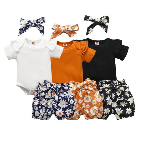 3pcs newborn baby girls clothes set fashion summer ruffles sleeve romper+floral shorts headband toddler infant outfits clothing, White
3pcs newborn baby girls clothes set fashion summer ruffles sleeve romper+floral shorts headband toddler infant outfits clothing, White